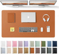 YSAGi Leather Desk Protector, Office Mat, Large Mouse Mat, Non-Slip PU Leather Blotter, Laptop Desk Pad, Waterproof Writing Pad for Office and Home (Brown, 47.2" x 23.6")