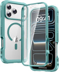 Diaclara Magnetic Designed for iPhone 17 Pro Max Case Full Body Bumper,[Compatible with MagSafe] Military Drop Proof Cover with Built-in Touch Sensitive Anti-Scratch Screen Protector,Green