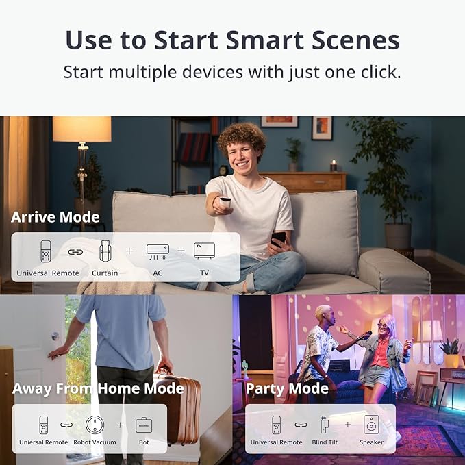 SwitchBot Universal Remote Control with Hub Mini Matter Enabled with Bot, Control 25 IR/Bluetooth Devices and 10 Scenes, Compatible with TV/AC/SwitchBot BLE Devices