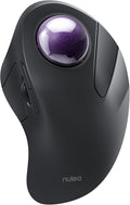 Nulea Wireless Ergonomic Trackball Mouse, Rechargeable, Bluetooth Rollerball Mouse, 44mm Index Finger Trackball, 5 Adjustable DPI, Compatible with PC, Laptop, iPad, Mac, Windows, Android