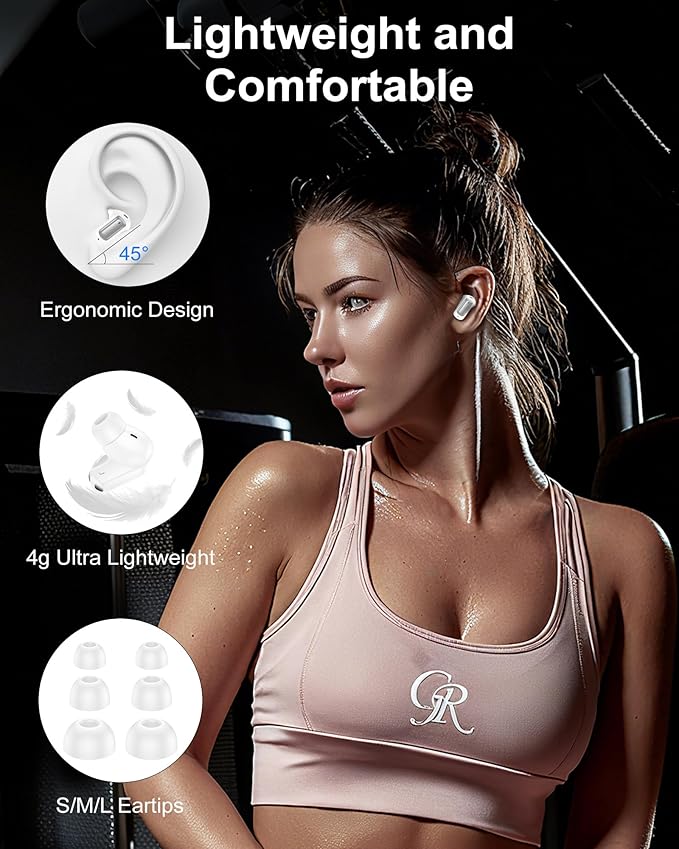 Bluetooth Earbuds for iPhone 17 Pro Max 17e 17Pro Air 16e 16 15Plus 14 13 Mini Noise Cancelling Wireless Ear Buds in-Ear Headphones Ear Phones HiFi Stereo Wireless Earphones EarPods Air Pods for Sport