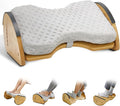 Foot Rest Under Desk, Under Desk Footrest, Foot Stool for Couch, Office Home, Gaming, 4-in-1 Bamboo Desk Foot Rest with 6 Adjustable Heights & Massage Cushion & Relieve Pressure on Legs, Waist & Back