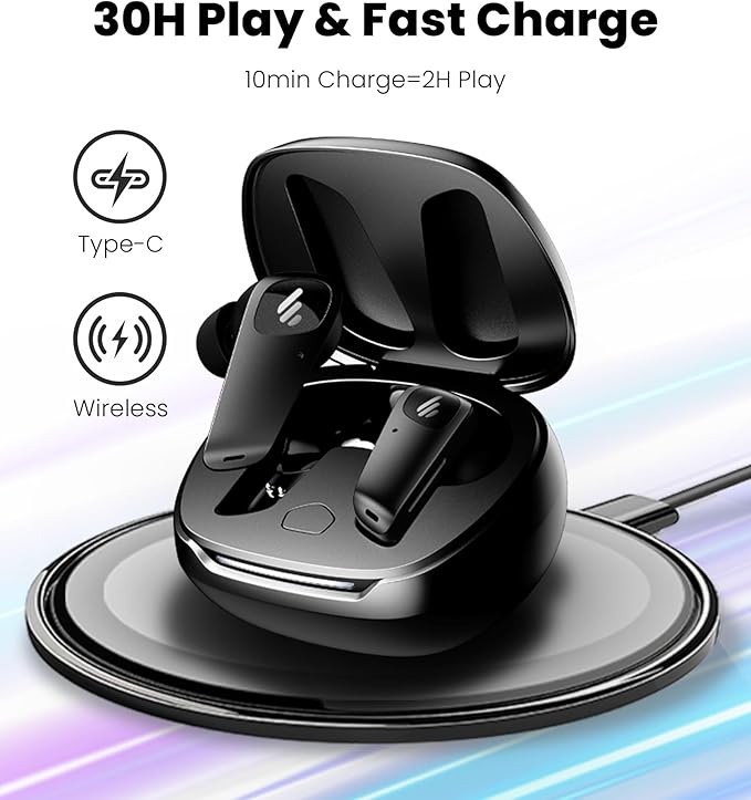 Edifier NeoBuds Planar TWS Earbuds - Hi-Res Wireless, 12mm Planar Magnetic Drivers, Snapdragon Sound, Hybrid ANC, Bluetooth 5.4 Dual Connection, 30H Playtime, Google Fast Pair, 60ms Low Latency