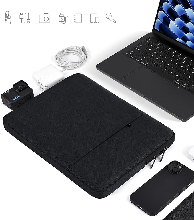 16 inch 360° Protective Laptop Sleeve Case for 2026-2021 MacBook Pro 16 inch M5 M4 M3 M2 M1 Pro/Max A3428 A3429 A3403 A3186 A2485 A2780 A2991,Shockproof Water-Resistant Bag Cover w/Accessory Pocket
