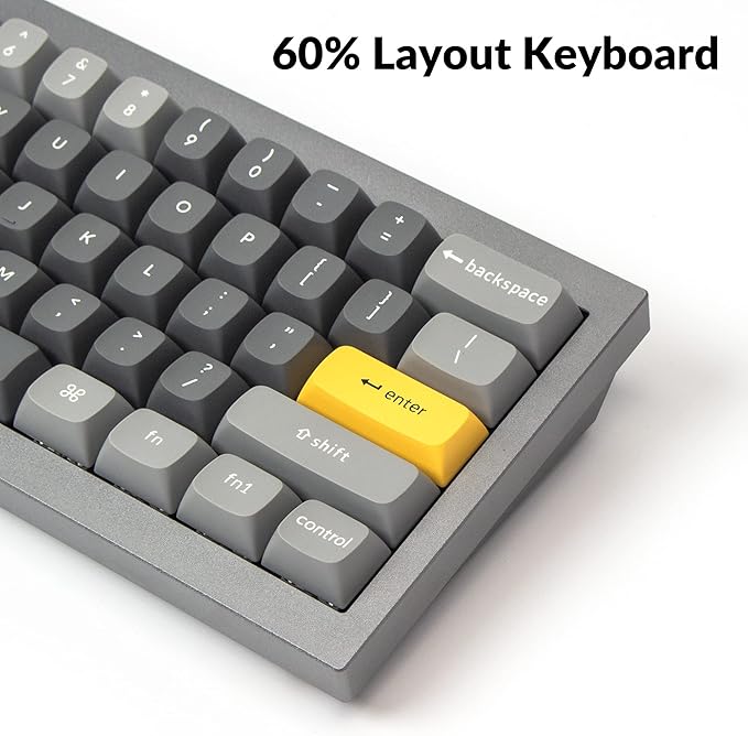 Keychron Q4 Wired Custom Mechanical Keyboard, QMK/VIA Programmable Macro, Full Aluminum, Hot-Swappable Gateron G Pro Blue Switch, 60% Layout Double Gasket Compatible with Mac and Windows - Blue