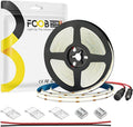 COB LED Strip Ligth 16.4FT DC12V 4000K Natrual White Flexible High Density Uniform Bright COB Strips 480LEDs/m Dimmable LED Light for DIY Kitchen Bedroom Home Decor, No Power/Controller
