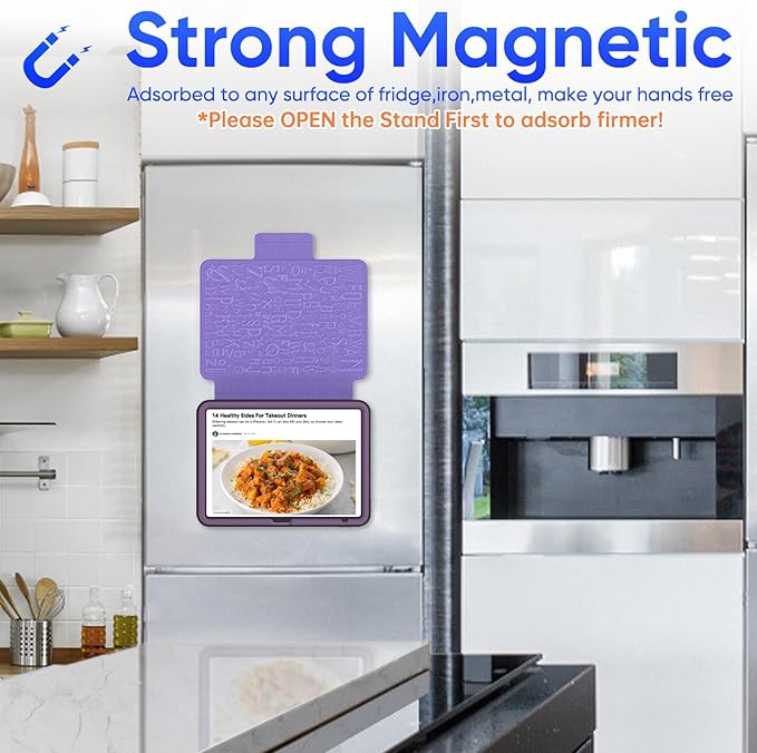 SEYMAC stock Case for iPad (A16) 11th/10th Generation 11''/10.9'', Strong Magnetic Auto Sleep Shockproof Case with Absorbing Multi-Angles Stand, Pen Holder, Card Slot (Purple)