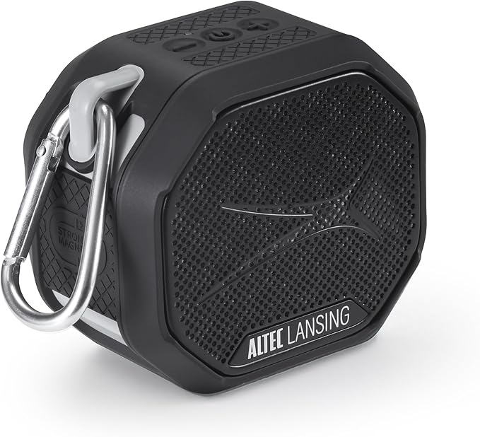 Altec Lansing HYDRATREK Magnetic Bluetooth Speaker, Waterproof IP67, Portable Speaker, True Wireless Pairing, USB-C Quick Charge, 3.7V 400mAh Battery, Voice Assistant, Perfect for Any Adventure