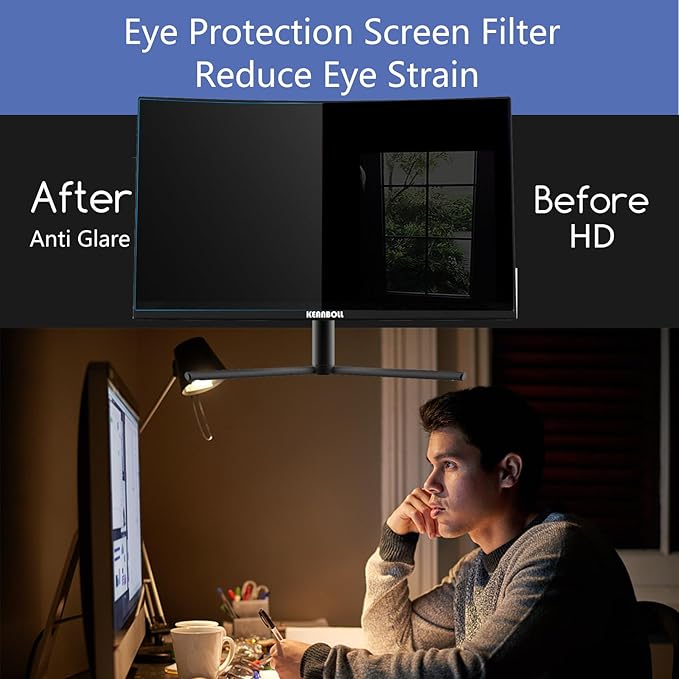 KEANBOLL Anti Blue Light Screen Protector Panel for 27 Inches Computer Monitor Blue Light Blocking Filter Anti Glare Shield for Desktop Computer - (Removable,No Need to Stick)