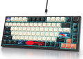 Fogruaden Wired 75 Percent Gaming Keyboard, RGB Backlit 75% Percent Mechanical Keyboard, Gasket Mount TKL Mechanical Keyboard, Hot Swappable Red Switch, NKRO Compact Gaming Keyboard with Volume Knob