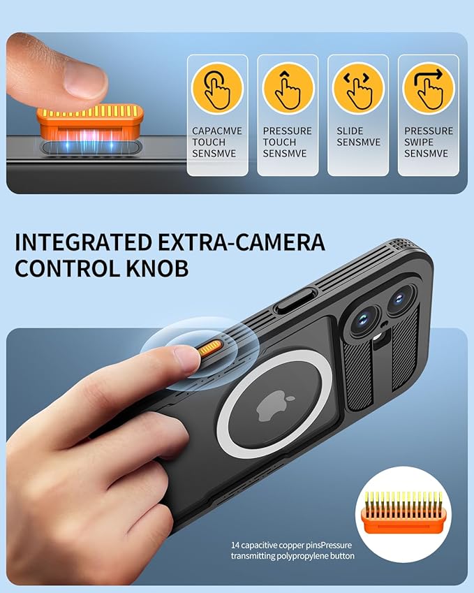 Lanhiem Magnetic for iPhone 16 Waterproof Case, Built-in Privacy Screen Protector, Compatible with MagSafe, Anti-Spy Full Body Phone Case for iPhone 16 6.1", Black