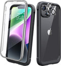 Diaclara Designed for iPhone 14 Plus Case, Full Body Rugged Case with Built-in Touch Sensitive Anti-Scratch Screen Protector, with Camera Lens Protector for iPhone 14 Plus 6.7" (Black)