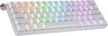 Ranked N60 Nova 60% Form Factor | Hot Swappable Mechanical Gaming Keyboard | 61 Keys Multi Color RGB LED Backlit for PC/Mac Gamer (White, Gateron Blue)