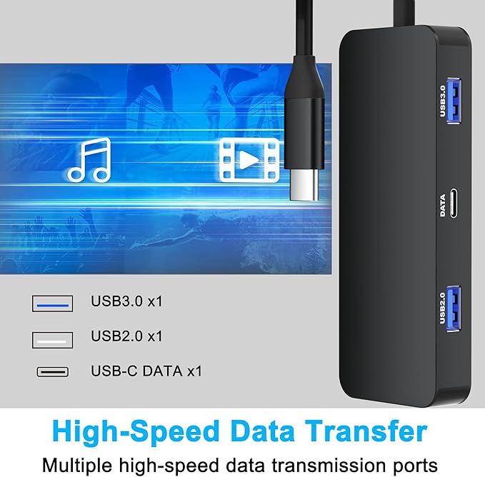 USB C Docking Station Dual Monitor for Dell/HP/Mac Laptop, Dual HDMI Adapter for 2 Monitors, HDMI Splitter for Dual Monitors Extended Display, 8 in 1 USB C Hub Multiport Adapter with HDMI/USB/PD/SD/TF