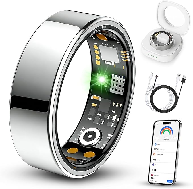 Benio Gen4 Smart Ring,2026 Upgraded,Smart Health Ring for Women Men Fitness Tracker with Heart Rate,Blood Oxygen,Sleep Monitoring,Step Counting,No Subscription
