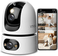 Imou 6MP Security Camera Indoor, Dual-Len 360°Pan-Tilt Baby Monitor Pet Camera for Home Security, 2.4/5GHz WiFi, Work with Alexa & Google Home, Color Night Vision, Human/Pet Detection, No Monthly Fees
