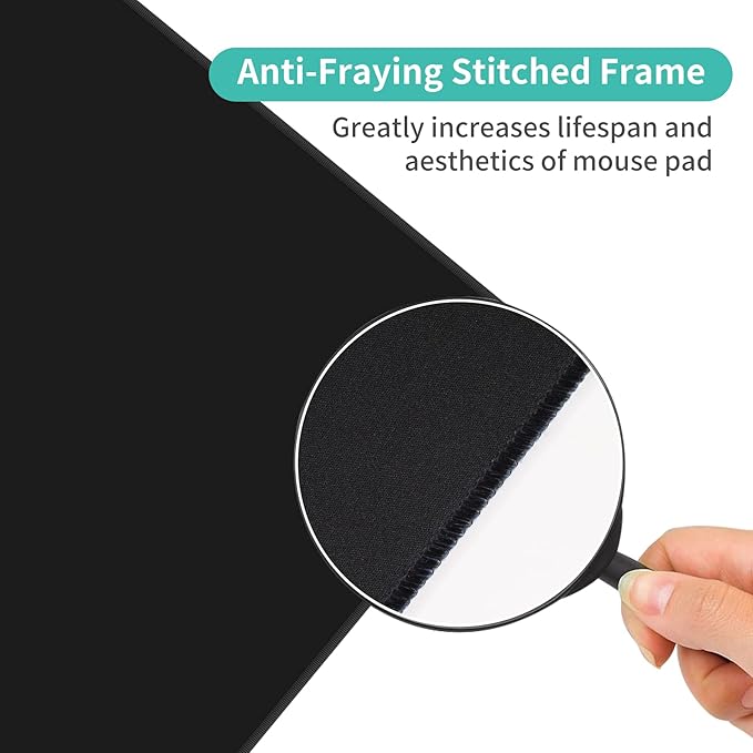 Thin Extended Gaming Mouse Pad （31.5 * 11.8 * 0.08 inch） with Stitched Edges Large, Long XXL Keyboard and Mouse pad Desk Mat for Gaming Office & Home -Watercolor Jungle Rain