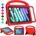SUPLIK Kids Case for iPad mini 7 (A17 Pro) 2024 & iPad mini 6 (A15) 2021, 8.3-inch iPad mini 6th/7th Generation Case with Screen Protector, Durable Shockproof Kids Cover with Handle Stand, Red