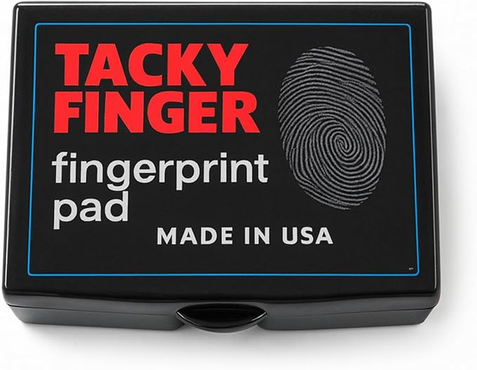 Inkless Fingerprint Pad – Black (3-Pack), Quick-Dry No-Mess Thumbprint Ink Pad for Notary Public and ID Verification, Non-Toxic & Reusable