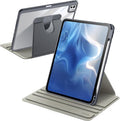 JETech Rotating Case ONLY for iPad Pro 11-Inch M5/M4 2025/2024 (6th/5th Generation) with Pencil Holder, 360 Degree Rotation Protective Stand Cover Clear Back, Auto Wake/Sleep (Space Gray)