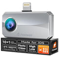 RT100 Thermal Camera for iPhone Series & iPads, 512 x 384 Super Resolution, 256 x 192 IR Resolution Infrared Camera, 25Hz Thermal Imaging Camera with -4°F~1022°F Temp Range, Temperature Alarm