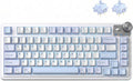 Aula AU75 Wireless Mechanical Keyboard, Hot Swap Gasket Gaming Keyboard with Knob, BT/2.4G/Wired Custom Keyboard, 4000mAh Battery, 75% Five-Layer Padding PBT Keycaps, RGB Side-Strip for Win/Mac/PC
