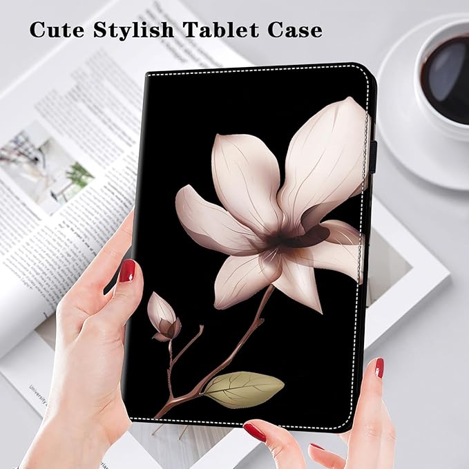 Case for iPad Air 13 inch (M4/M3/M2) 2026/2025/2024, PU Leather Stand Shockproof Cover with Pen Holder & Card Slots - Mandala Flower