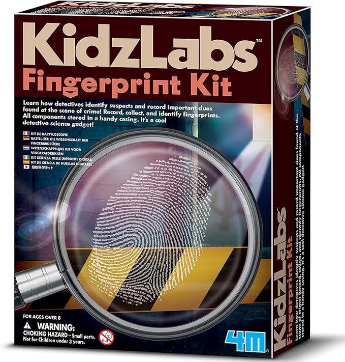4M Toysmith, Kidzlabs Finger Print Kit, Dectective Science Kit , For Boys & Girls Ages 8+