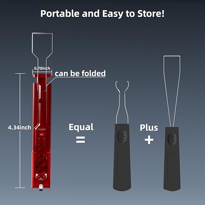 FunHub 2-in-1 Switch Puller Keycap Puller - Red 304 Stainless Steel Switch Key Cap Removal Tool Kit for Hot Swappable Mechanical Gaming Keyboard (Easily Remove & Replace,Durable,NO Finger Pain)