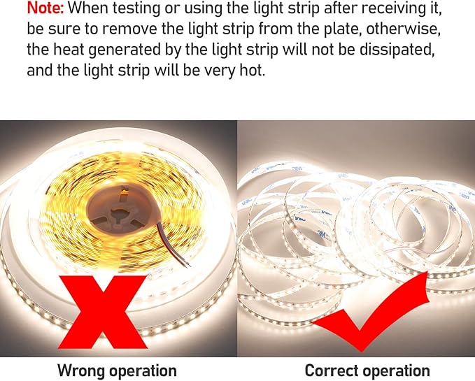DC 24V 32.8ft(10M) LED Strip Light Natural White 4000K 1200LEDs 2835 SMD 90W High Brightness 7200LM No-Waterproof IP20 Flexible Ribbon for Hallways Stairs Decoration Lighting(No Power Supply)
