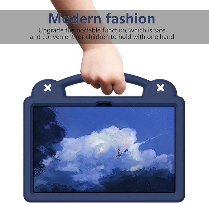 AKABEILA Compatible with Honor Pad X8a 2024/Pad X9 11 inch 2024/Infinix Xpad 11 inch X1101 2024 Tablet Case, Kids Shockproof Protective Case with Shoulder Strap & Stand Handle Navy Blue