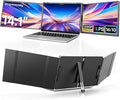 Dopesplay 14.1" Triple Portable Monitor with Case FHD 1920x1200 IPS Laptop Screen Extender Type-C/USB, Plug & Play | Fits 14"-17" Laptops, Compatible with Mac/Windows/Chrome/Switch