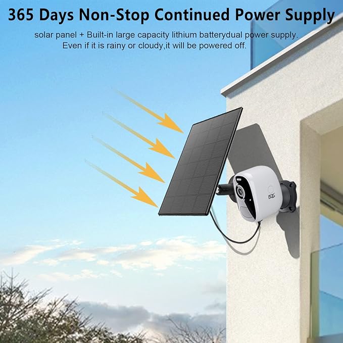 DCT Solar Camera Outdoor Magnetic: Wireless WiFi 4MP Security Camera Battery Powered PIR/AI Motion Detection Two-Way Talk Spotlight Siren Alarm IP66 Waterproof Cloud/SD Storage