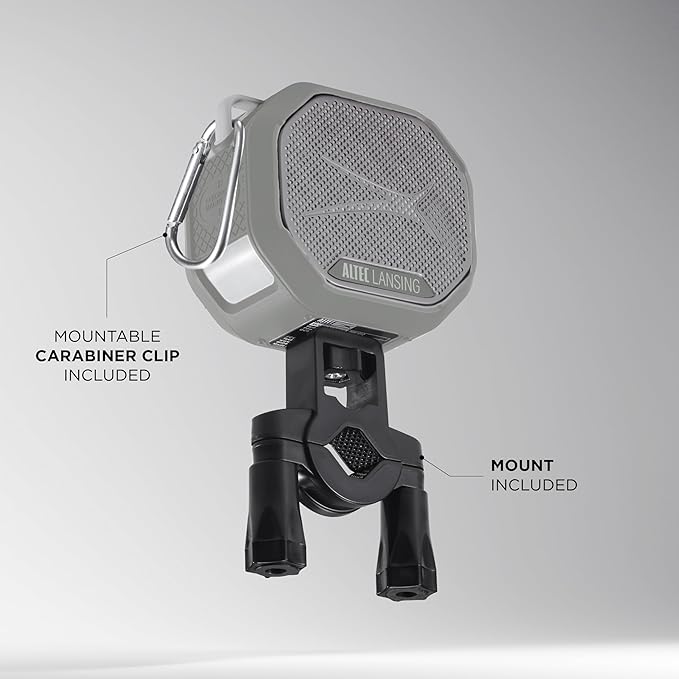 Altec Lansing HYDRATREK Magnetic Bluetooth Speaker, Waterproof IP67, Portable Speaker, True Wireless Pairing, USB-C Quick Charge, 3.7V 400mAh Battery, Voice Assistant, Perfect for Any Adventure