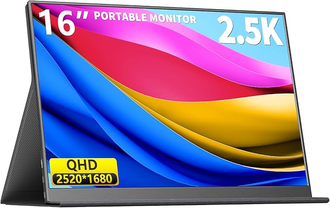 MAGICRAVEN Wired Portable Monitor for Laptop, 15.6" Portable Monitor - 1080P FHD Second Screen for Home & Office