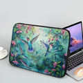 Hummingbird Flower Computer Sleeve for Women Laptop Sleeve 10 inch Neoprene Laptop Covers with Padded Compartment Lap Top Case Computer Carrying Bag