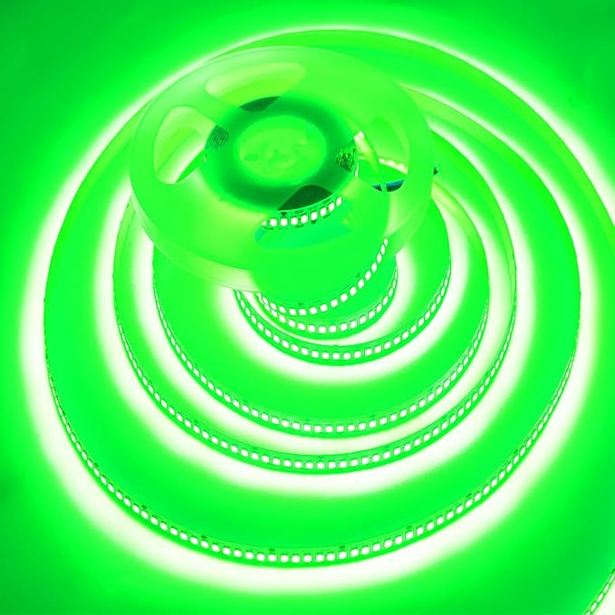 SUYOOULIN LED Strip Lights, SMD 2835 LED Strip, DC12V 1200LEDs 16.4Ft 26000LM High Density LED Light Strips Tube Waterproof IP67, 3 Times Brightness Than SMD3528 LED Strip, Green