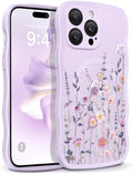 GVIEWIN for iPhone 14 Pro Case Compatible with MagSafe [Curly Wave Edge][Full Camera Protection] Floral Translucent Shockproof Magnetic Women Phone Case for 14 Pro, Floratopia/Colorful