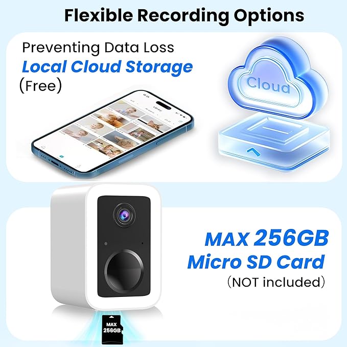 【2 Pack】Security Cameras Wireless Outdoor, No Subscription Outdoor Cameras Wireless for Home Security, Integrated Spotlight & Siren, Human Motion Detection, Support 5G & 2.4GHz WiFi, IP66 Weatherproof