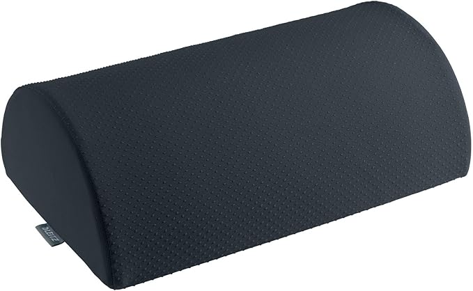 Leitz Ergo Foot Rest for Under Desk, Ergonomic, Washable Cover, Relieves Shoulder Back Lumbar and Knee Pain, Knee Support, Ankle Rocker (53710089-NA)