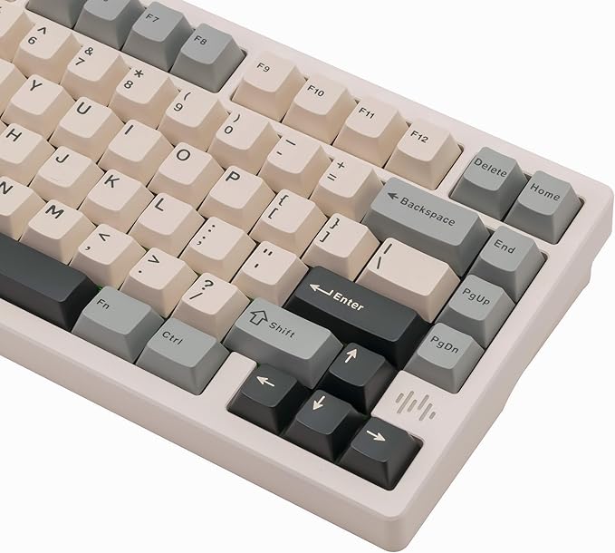 KEEBMONKEY PMOKEY Wave 75 CNC Aluminum Quick Release Tri-Mode Wireless Gaming Keyboard,QMK/VIA Tri-Mode Mechanical Keyboard with 8000mAh Battery,Hot-Swappable with RGB for Windows/Mac/PC (Pro Black)