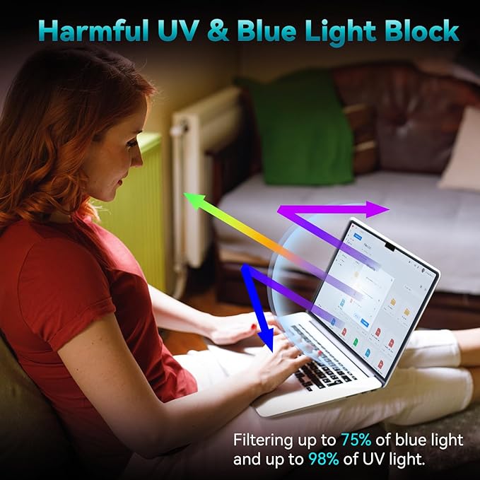 Mamol 2 Pack Anti Blue Light Screen Protector for MacBook Air 15 Inch (2023-2026, M2 M3 M4 M5), Eye Protection, Anti Glare