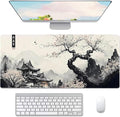 Large Mouse Pad Set, Japanese Extended Mouse Pad Black Desk Pad Easy Typing for Typing Office Game 35.4 x15.7 in - Japanese Scenery
