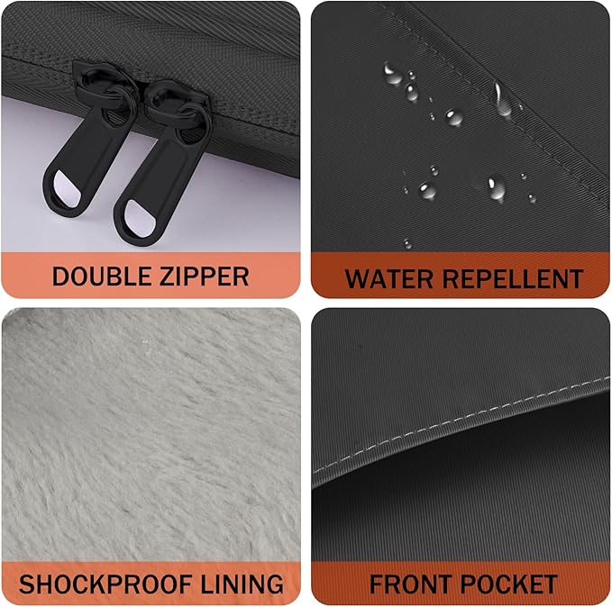 HoYiXi Universal Sleeve Bag for 7-8 inch Tablet Fire HD 8/Fire HD 8 Plus Compatible iPad mini (6th Gen) 8.3" 2021, iPad mini 5/4/3/2/1, Tab A8, 7"-8" inch Android Tablet Sleeve Case -Black