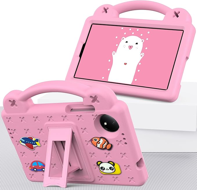 AKABEILA Compatible with Doogee U11/U11 Pro 2025 11 inch/Tab G6/Tab G6+ 11 inch/Infinix Xpad 20 2025 inch/Umidigi G7 Tab Pro 2024 11 inch Tablet Case, Shoulder Strap & Stand Handle Pink