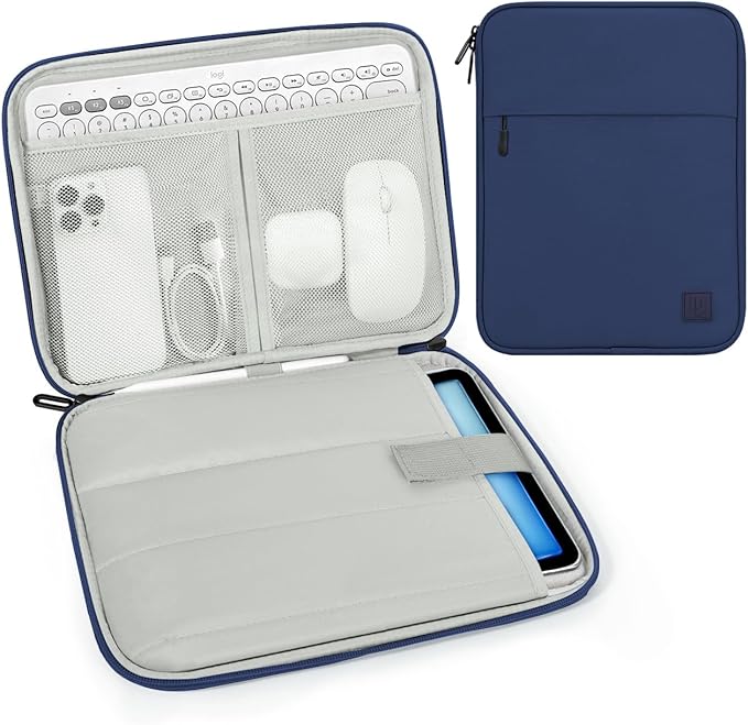 Dadanism 9-11 Inch Tablet Sleeve Padded Carrying Case for iPad (A16) 11th Gen 11", iPad 10th Gen 10.9", iPad Air M4/Pro M5 11", iPad Air 5/4, iPad 9/8/7th Gen, Galaxy Tab A11+ Plus 11", Denim