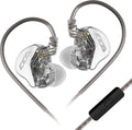 Wired Earbuds with Microphone, CCA CRA in Ear Monitors with Deep Bass Detachable 2Pin OFC Cable, in-Ear Headphones Compatible with iPhone, iPad, Android, Computer Most with 3.5mm Jack (Silver)
