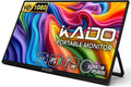 Kado 15.6" Full HD Portable Monitor, Second Display IPS 1920x1080 HDMI USB-C Laptop Screen Extender, 180° Adjustable Kickstand, Wall/Arm Mount for PC, Mac, Phone, Dex, Tablet, Xbox, PS4/PS5 and Switch
