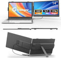 Teamgee 14 Inch Laptop Screen Extender, 1080P FHD Laptop Monitor Extender, Portable Monitor for Laptops 13-17.3" with USB-C/HDMI Port, Plug & Play for Windows/Mac/Android/Switch/PS5