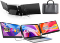 14.2" Laptop Screen Extender, FHD 1080P IPS Portable Monitor for Laptop, Triple Screen Monitor Extender Compatible with 13"-17" Laptops, HDMI/USB-A/C Plug&Play for Windows, Mac, Android